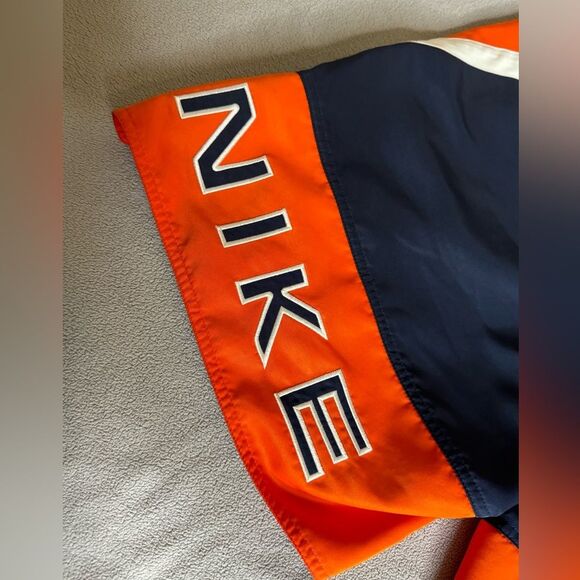 Men's VTG Nike Y2K Lined Swim Trunks Size XL/XXL Orange Blue Spellout Swoosh - Picture 10 of 16